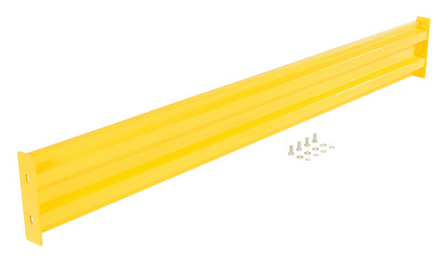 Vestil Steel 2 Ribbed Bolt On Style Guard Rail - 78 In. Length - Yellow