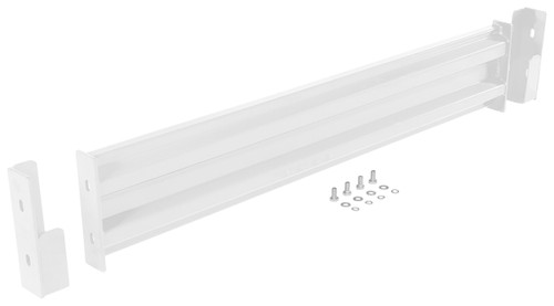 Vestil Steel 2 Ribbed Drop In Style Guard Rail - 54 In. Length - White