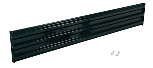 Vestil Steel 3 Ribbed Bolt On Style Guard Rail - 89.875 In. Length - Black