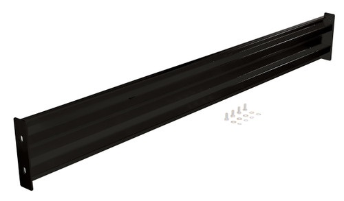 Vestil Steel 2 Ribbed Bolt On Style Guard Rail - 90 In. Length - Black