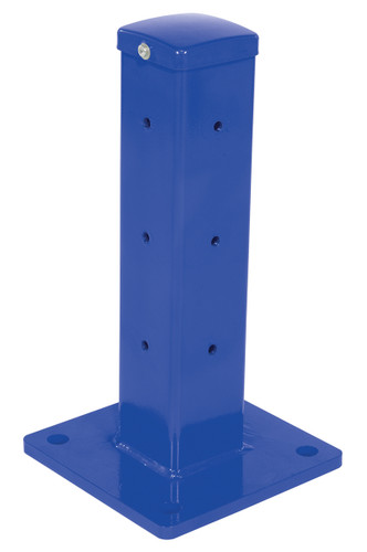 Vestil Steel Rigid Tube Post Drop In Style - 18 In. For 2 Ribbed Drop In Style Guard Rails - Blue
