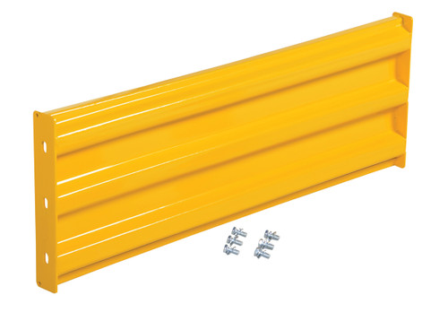 Vestil Steel 3 Ribbed Bolt On Style Guard Rail - 41.875 In. Length - Yellow