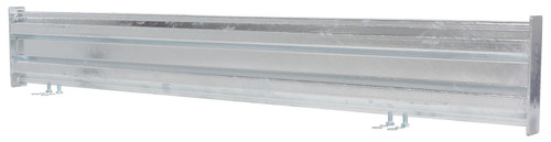 Vestil Galvanized Steel 2 Ribbed Bolt On Style Guard Rail - 66 In. Length - Gray