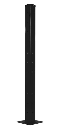 Vestil Steel Rigid Tube Post Drop In Style - 60 In. For 2 Ribbed Drop In Style Guard Rails - Black