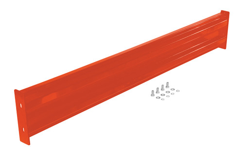 Vestil Steel 2 Ribbed Bolt On Style Guard Rail - 66 In. Length - Orange