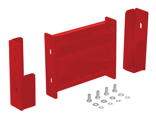 Vestil Steel 2 Ribbed Drop In Style Guard Rail - 6 In. Length - Red