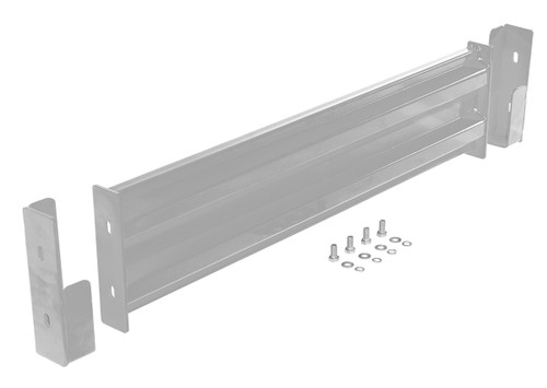 Vestil Steel 2 Ribbed Drop In Style Guard Rail - 42 In. Length - Silver