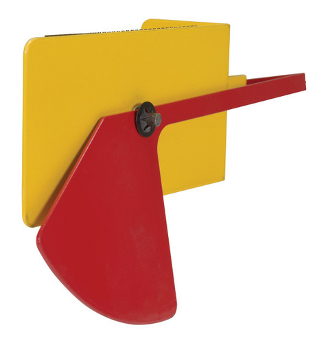 Vestil Steel Fork Truck Level - 9-1/4 In. x 2-5/8 In. x 5-1/16 In. - Yellow/Red