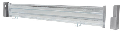Vestil Galvanized Steel 2 Ribbed Drop In Style Guard Rail - 66 In. Length - Gray