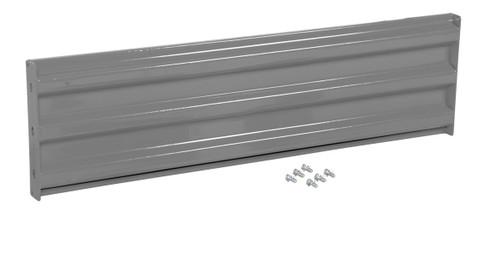 Vestil Steel 3 Ribbed Bolt On Style Guard Rail - 53.875 In. Length - Gray Semi Gloss