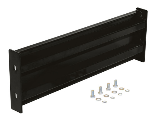 Vestil Steel 2 Ribbed Bolt On Style Guard Rail - 30 In. Length - Black