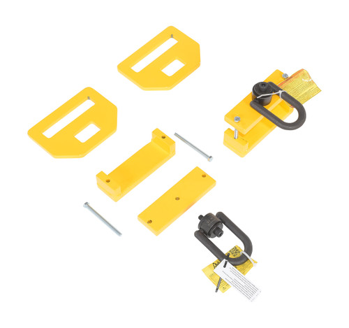 Vestil Steel Forklift Tie Down Clamps - 2-1/2 In. x 8-1/4 In. x 8-1/2 In. 4400 lb - Yellow