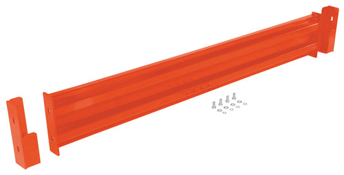 Vestil Steel 2 Ribbed Drop In Style Guard Rail - 66 In. Length - Orange