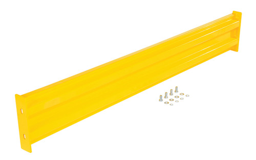 Vestil Steel 2 Ribbed Bolt On Style Guard Rail - 66 In. Length - Yellow