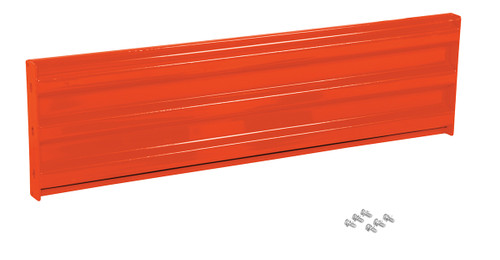 Vestil Steel 3 Ribbed Bolt On Style Guard Rail - 53.875 In. Length - Orange