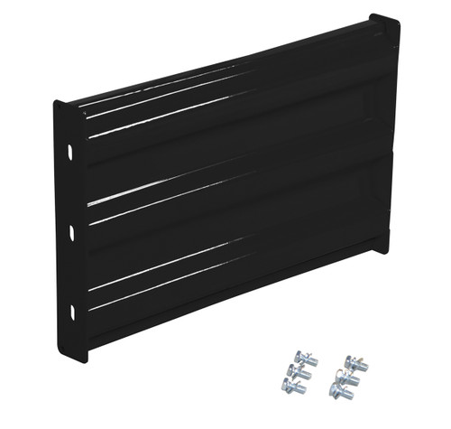 Vestil Steel 3 Ribbed Bolt On Style Guard Rail - 24 In. Length - Black