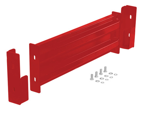 Vestil Steel 2 Ribbed Drop In Style Guard Rail - 30 In Length - Red