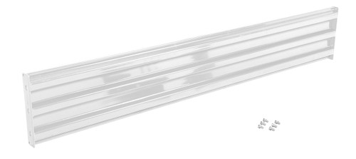 Vestil Steel 3 Ribbed Bolt On Style Guard Rail - 89.875 In. Length - White