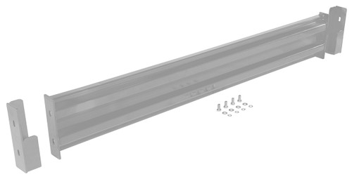Vestil Steel 2 Ribbed Drop In Style Guard Rail - 66 In. Length - Silver