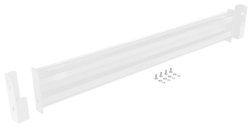 Vestil Steel 2 Ribbed Drop In Style Guard Rail - 66 In. Length - White