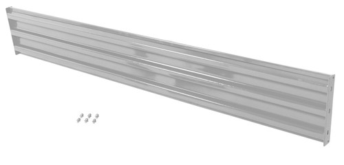 Vestil Steel 3 Ribbed Bolt On Style Guard Rail - 113.875 In. Length - Silver