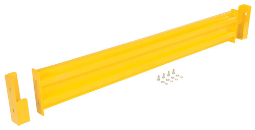 Vestil Steel 2 Ribbed Drop In Style Guard Rail - 66 In. Length - Yellow