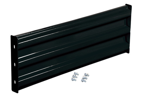 Vestil Steel 3 Ribbed Bolt On Style Guard Rail - 41.875 In. Length - Black