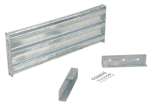 Vestil Galvanized Steel 3 Ribbed Drop In Style Guard Rail - 41.875 In. Length - Gray