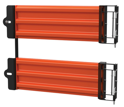 Vestil Steel 3 Ribbed Guard Rail Spring Gate - 41.875 In. Length - Orange
