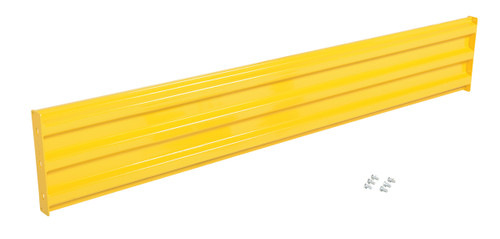 Vestil Steel 3 Ribbed Bolt On Style Guard Rail - 101.875 In. Length - Yellow