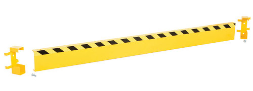 Vestil Steel Channel Guard Rail with Bracket - 89.875 In. Length - Yellow