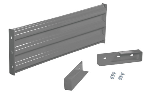 Vestil Steel 3 Ribbed Drop In Style Guard Rail - 29.875 In Length - Gray Semi Gloss