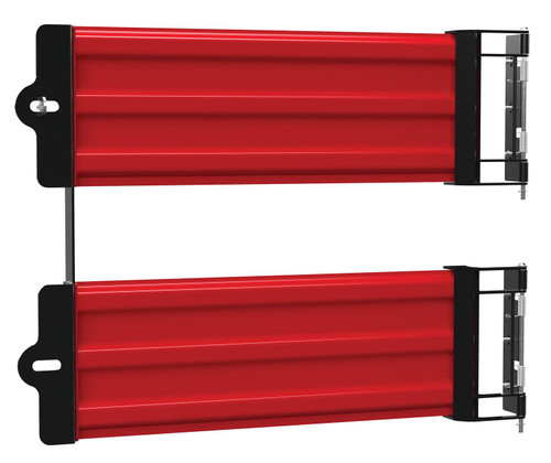 Vestil Steel 3 Ribbed Guard Rail Spring Gate - 41.875 In. Length - Red