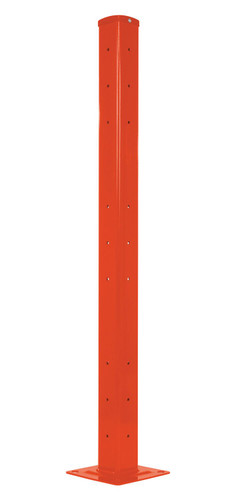 Vestil Steel Rigid Tube Post Drop In - 60 In. For 3 Ribbed Drop In Style Guard Rails - Orange