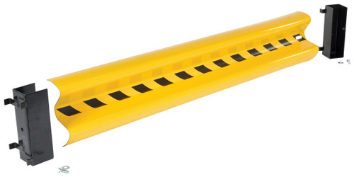 Vestil Steel Drop In Guard Rail - 2 Ribbed 72 In. Length - Yellow