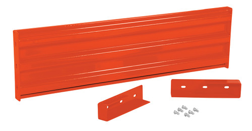 Vestil Steel 3 Ribbed Drop In Style Guard Rail - 53.875 In. Length - Orange