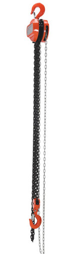 Vestil Steel Manual Chain Hoist - 10 Ft. Lift 6,000 lb - Orange
