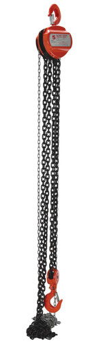 Vestil Steel Manual Chain Hoist - 15 Ft. Lift 10,000 lb - Orange