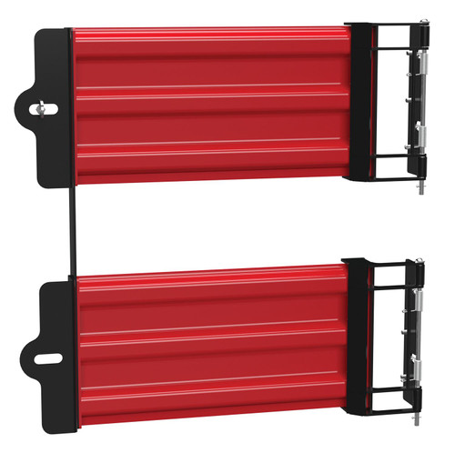 Vestil Steel 3 Ribbed Guard Rail Spring Gate - 29.875 In Length - Red