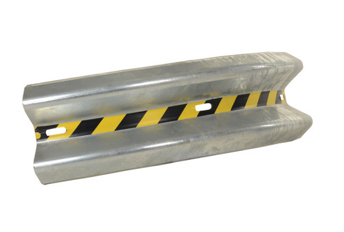 Vestil Galvanized Steel Curved Guard Rail - 48 In. Length - Gray