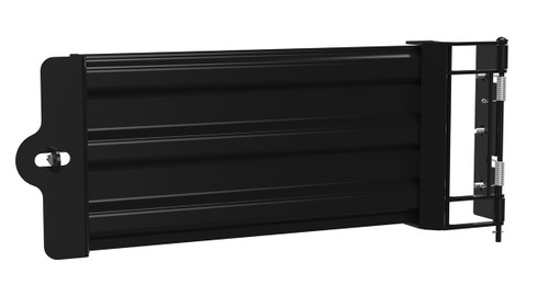 Vestil Steel Hinged Guard Rail - 29.875 In Length 3 Ribbed Gate - Black