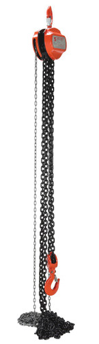Vestil Steel Manual Chain Hoist - 20 Ft. Lift 10,000 lb - Orange