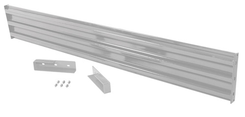 Vestil Steel 3 Ribbed Drop In Style Guard Rail - 113.875 In. Length - Silver