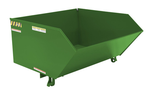 Vestil Steel Medium Duty Low Profile Self Dumping Hopper - 1 Cubic Yard 4000 lb - Green
