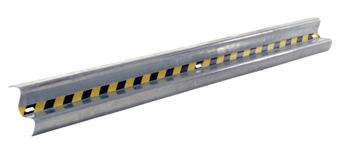 Vestil Galvanized Steel Straight Guard Rail - 120 In. Length - Gray