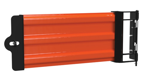 Vestil Steel Hinged Guard Rail - 29.875 In Length 3 Ribbed Gate - Orange