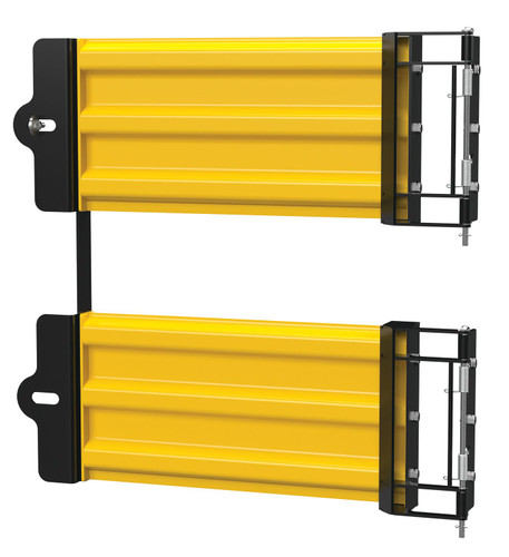 Vestil Steel 3 Ribbed Guard Rail Spring Gate - 29.875 In Length - Yellow