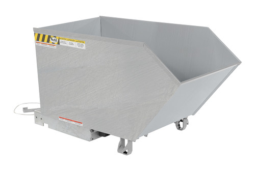 Vestil Steel Heavy Duty Low Profile Self Dumping Hopper - 1/2 Cubic Yard 6000 lb - Galvanized