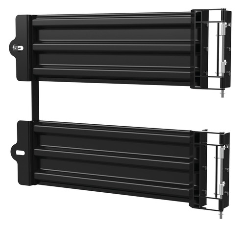 Vestil Steel 3 Ribbed Guard Rail Spring Gate - 41.875 In. Length - Black