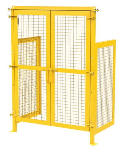 Vestil Steel Hydraulic Box Dumper Gate - 41-1/2 In Length x 92 In Height - Yellow